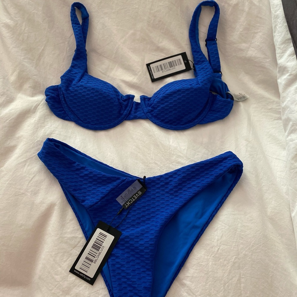 Never worn Vetchy swim suit in Laguna blue
